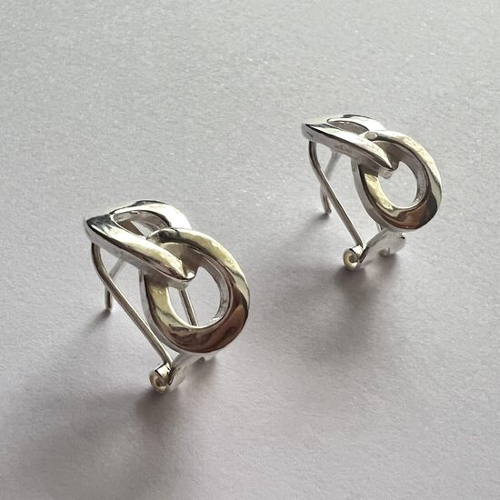 Silver Earrings Cadena